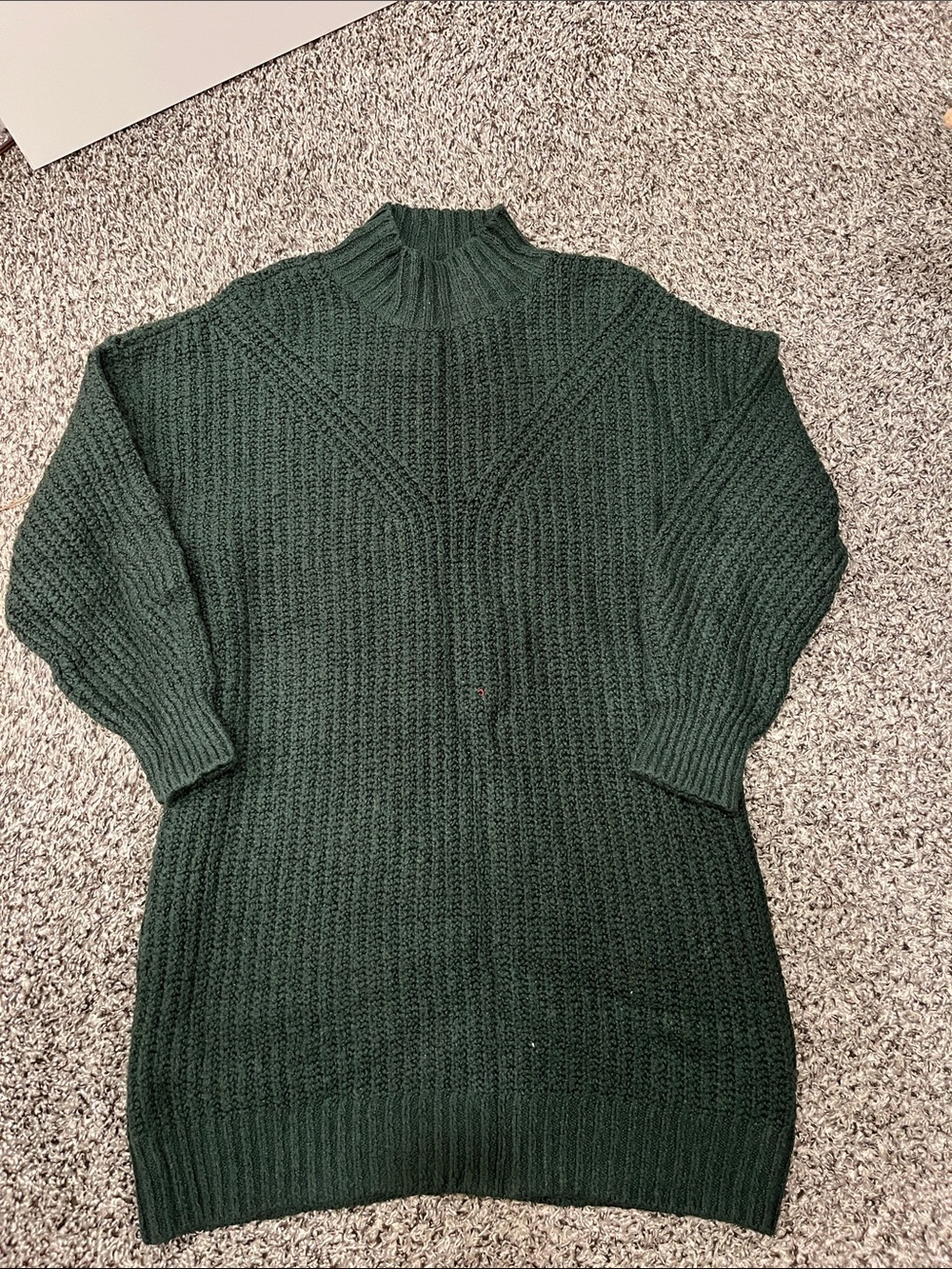 OLD NAVY Forrest Green Oversized Sweater Dress S